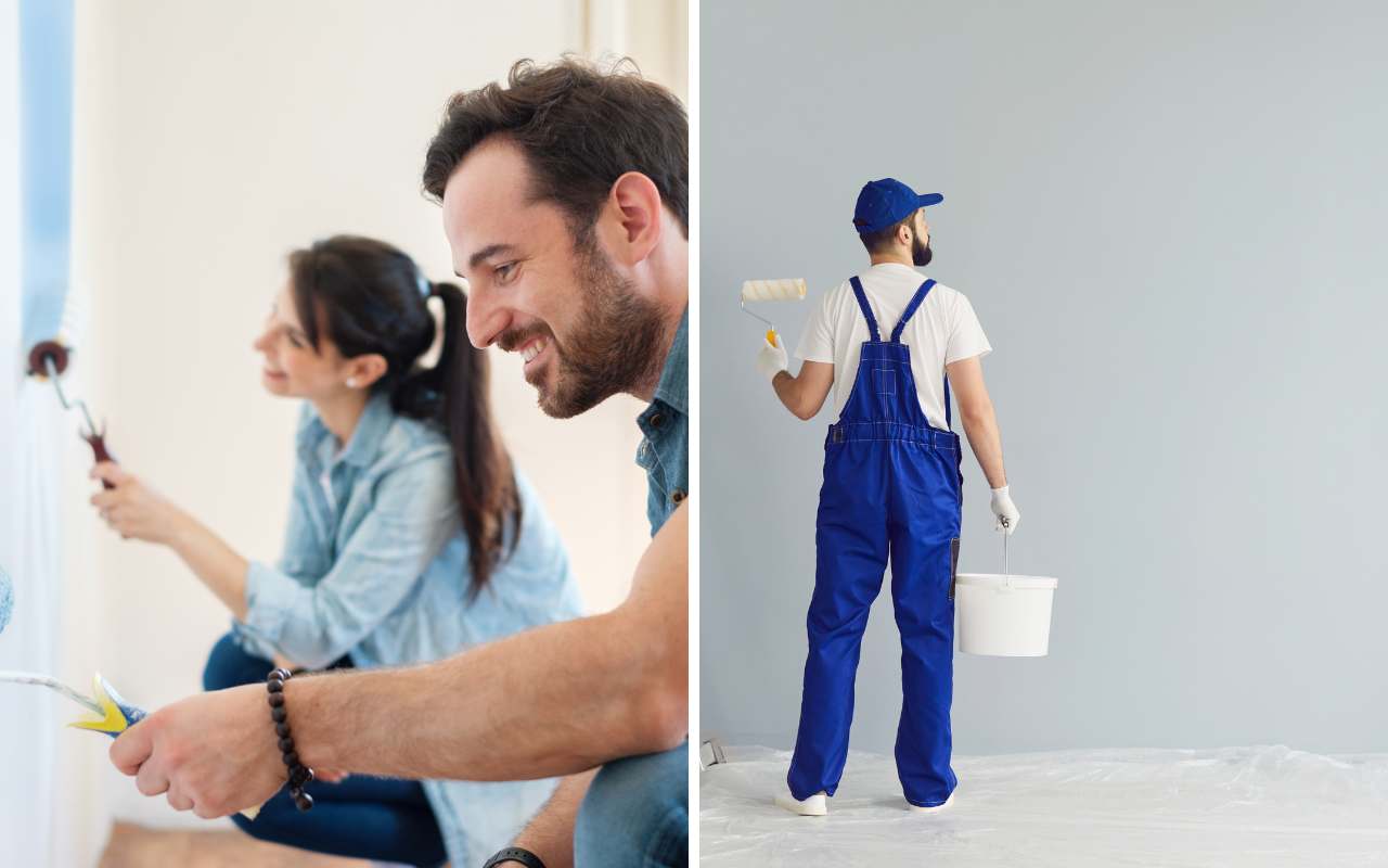 Comparing DIY painting vs. hiring professionals.